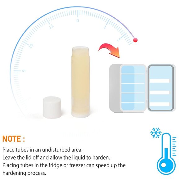 Lip Balm tubes Empty, 60PCS 5.5ml 3/16 Oz, Clear Lip Balm Container Tubes with W - Picture 6 of 9